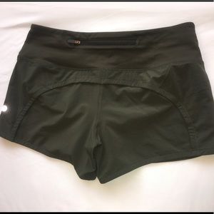 Army green lululemon shorts